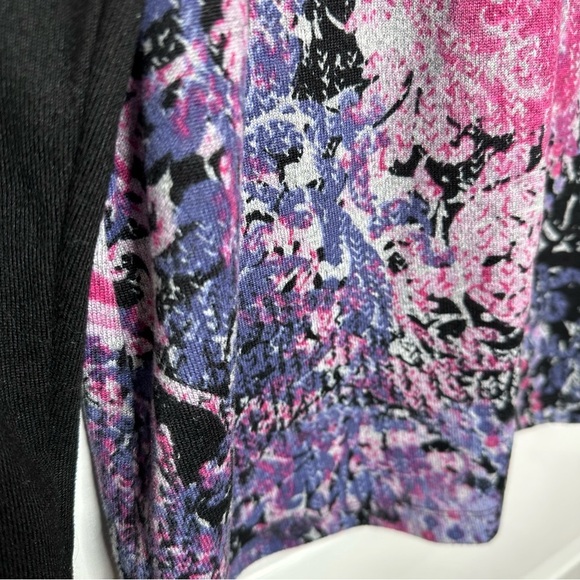 Northern Reflections Shirt Black/Pink/Purple Floral Long Sleeved Sz Extra Large - Picture 13 of 16